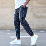 Tomáš – Pánské Joggingové Kalhoty Kostkované – Rovný Střih, Casual Streetwear, Jarní Volnočasové | | Elora Praha