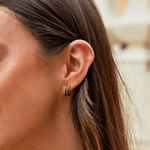 Klaue zlaté a krystalové náušnice | Earrings | Elora Praha