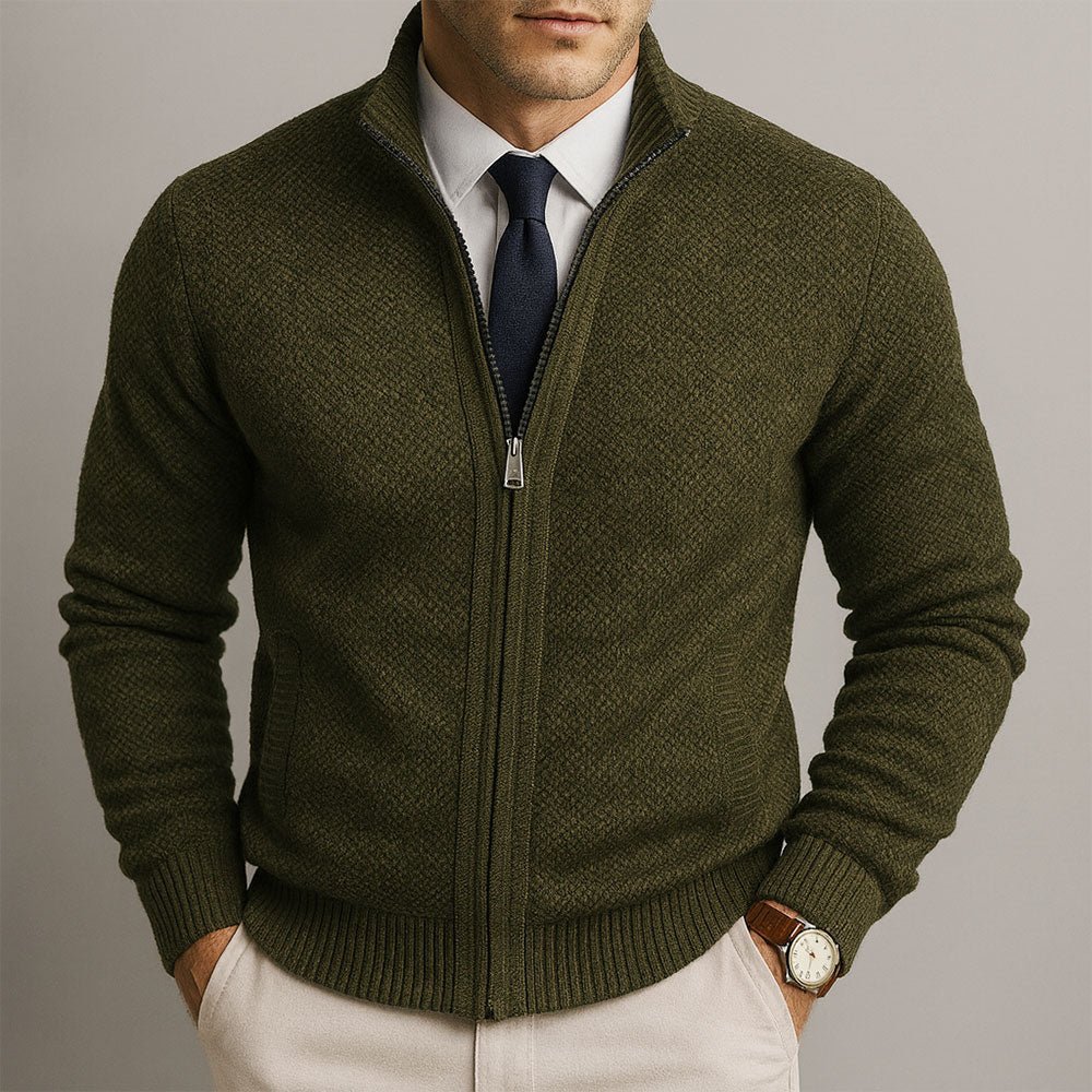Jake – Cardigan s zipem z merino vlny | | Elora Praha