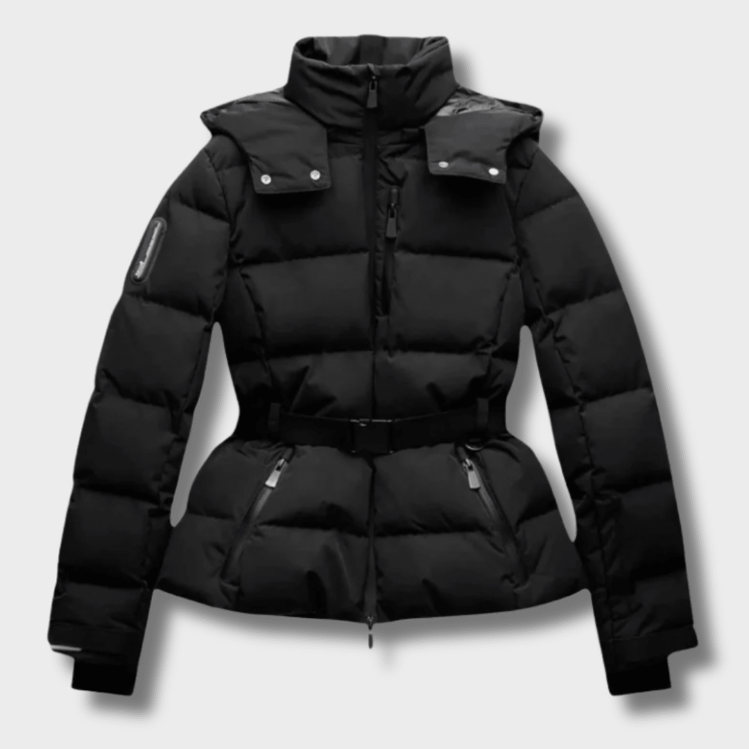 Dina™ – Elegantní Puffer Bunda s Páskem | | Elora Praha