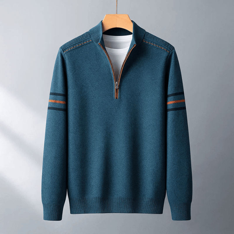 Dominik - Moderní svetr s polo zipem | | Elora Praha