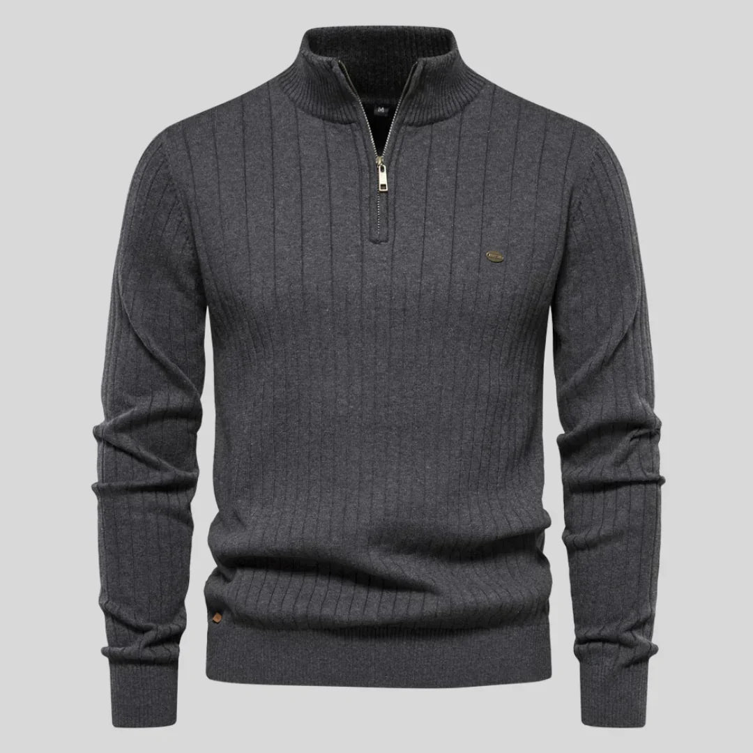 Martin – Elegantní Svetr se Zipem u Krku | | Elora Praha
