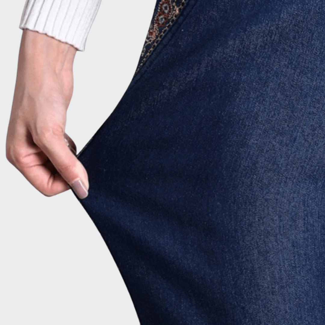 Rūta™ - Stylové dámské džíny s bočními kapsami a elastickým pasem | | Elora Praha