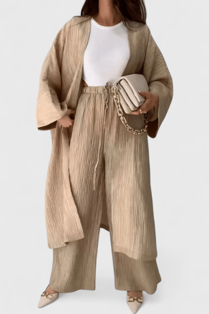 Kaspický dvoudílný relaxační set s dlouhým kimono | | Elora Praha