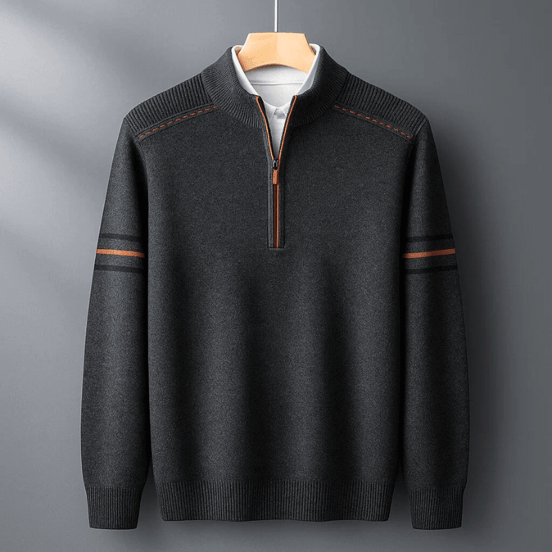 Dominik - Moderní svetr s polo zipem | | Elora Praha
