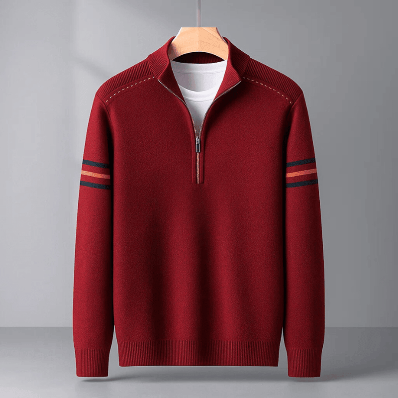 Dominik - Moderní svetr s polo zipem | | Elora Praha