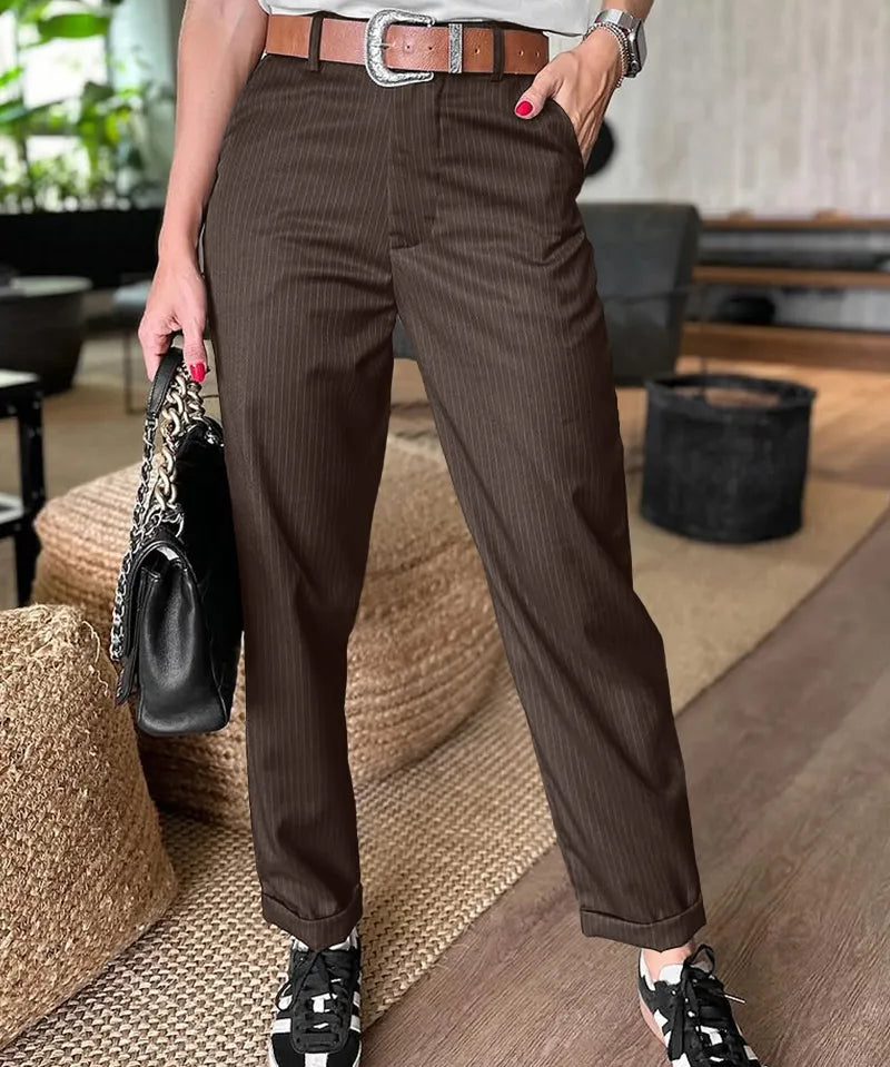 Kotryna™ - Elegantní, postavu zvýrazňující kalhoty s páskem