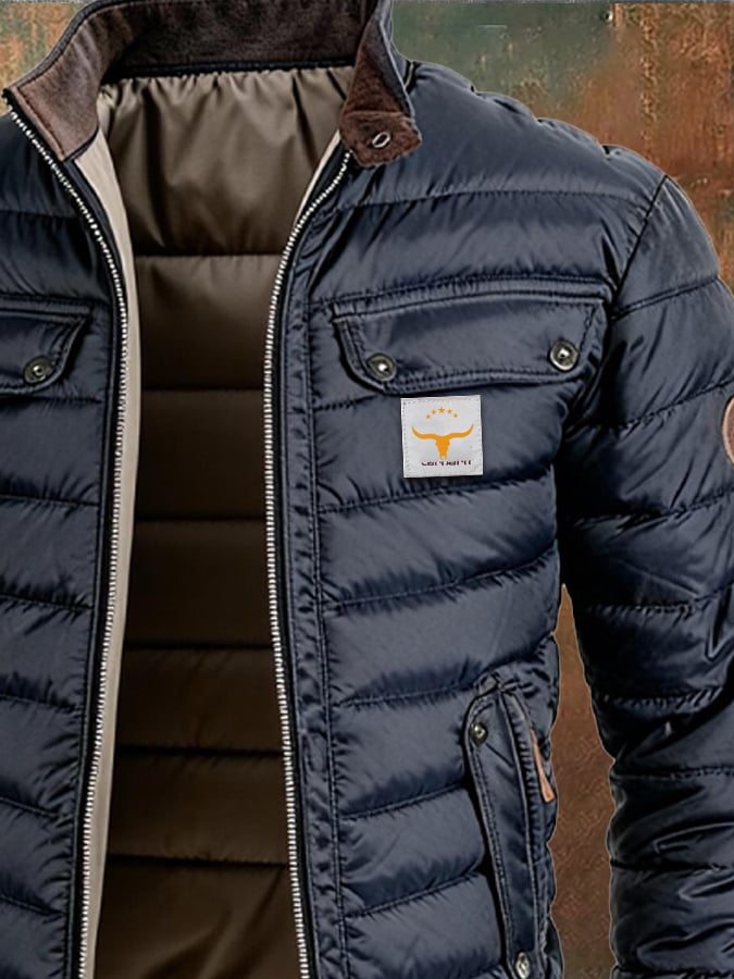 Erik™ - Stylová Vintage Puffer Bunda | | Elora Praha