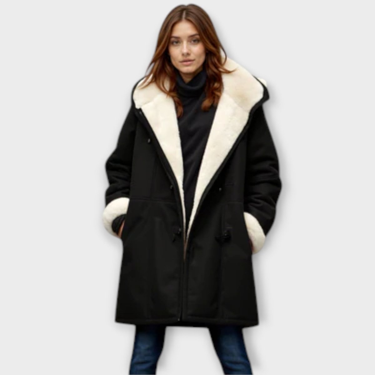 Antonia - Stylový kabát s fleece podšívkou | | Elora Praha