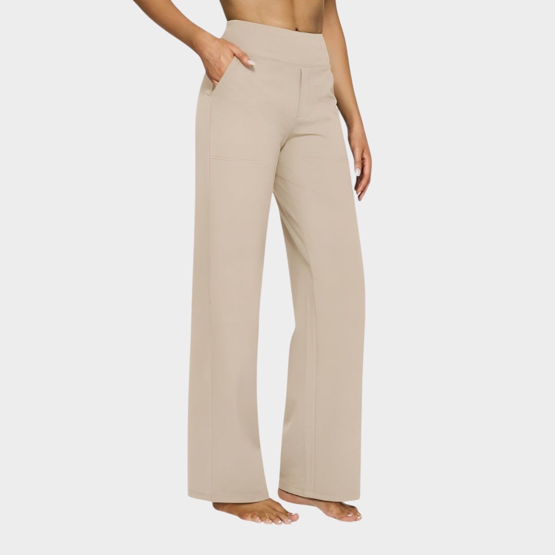 Calista™ | Dámské volné kalhoty hnědé barvy | Pantalons | Elora Praha