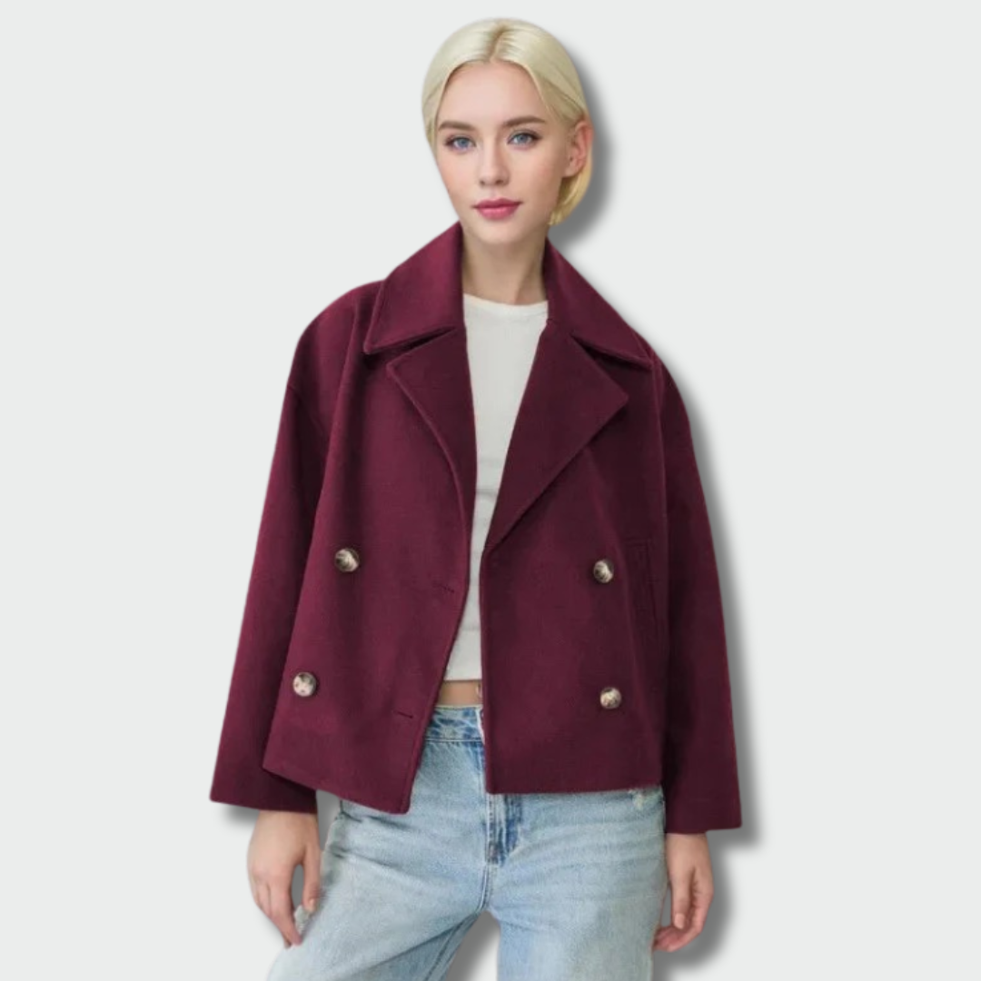 Lina™ – Krátká červená bunda pro elegantní styl