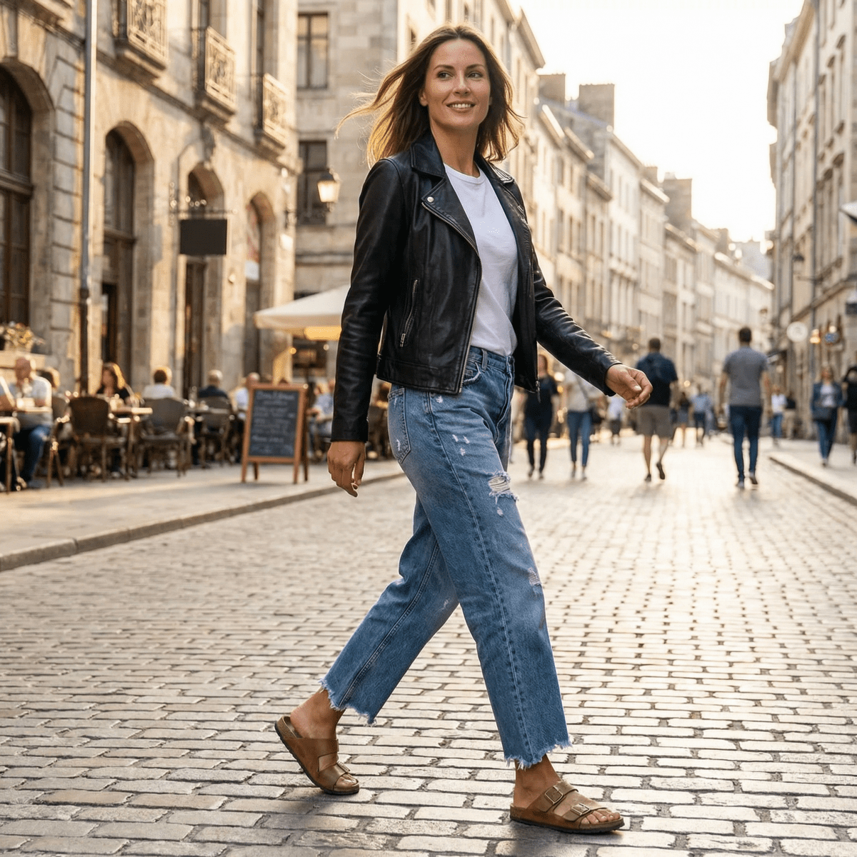 Dámské retro zkrácené rovné džíny | Hosen | Elora Praha