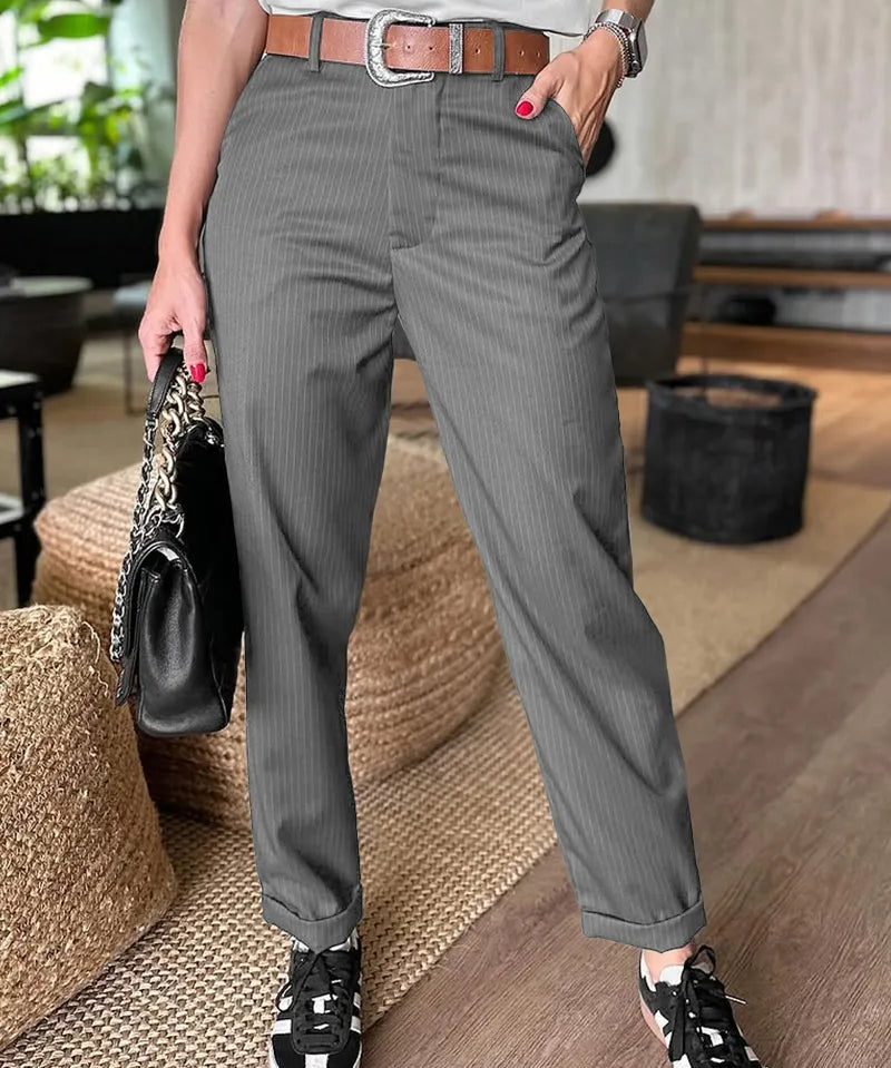 Kotryna™ - Elegantní, postavu zvýrazňující kalhoty s páskem