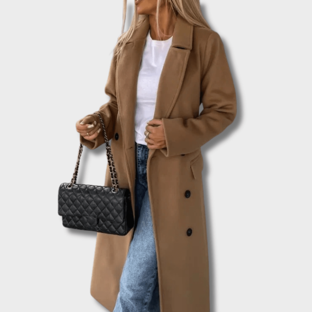 Giedre™ – Elegantní Dlouhý Kabát | | Elora Praha