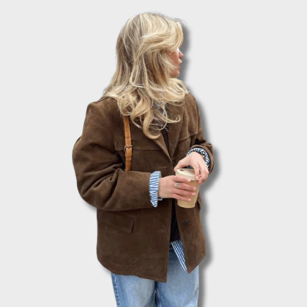 Laima™ – Hnědý zamskový trenčkot na podzim | | Elora Praha