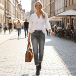 Dámské retro zkrácené rovné džíny | Hosen | Elora Praha