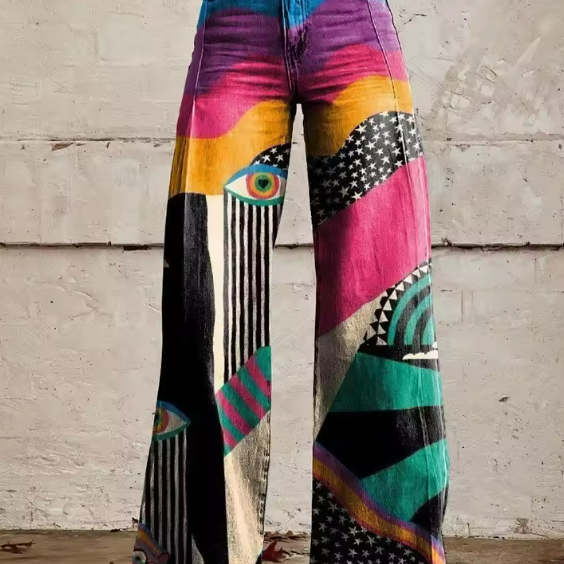 Pavla - Boho stylové volné kalhoty