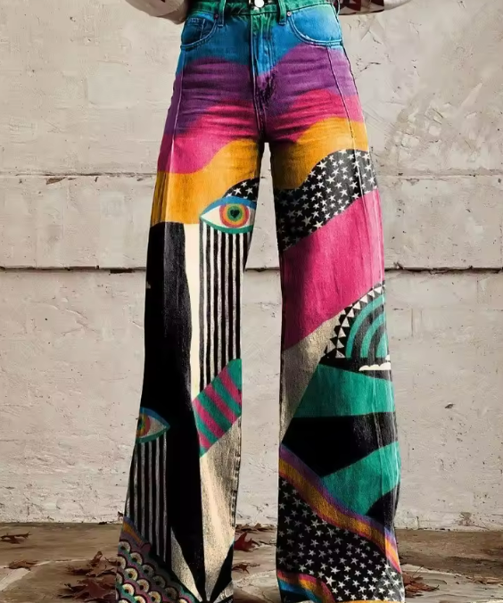 Pavla - Boho stylové volné kalhoty