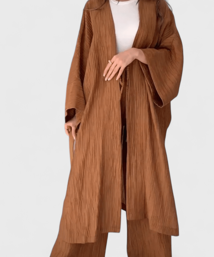 Kaspický dvoudílný relaxační set s dlouhým kimono | | Elora Praha