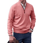 Martin – Luxusní Pulovr s Polo Zipem pro Muže | | Elora Praha
