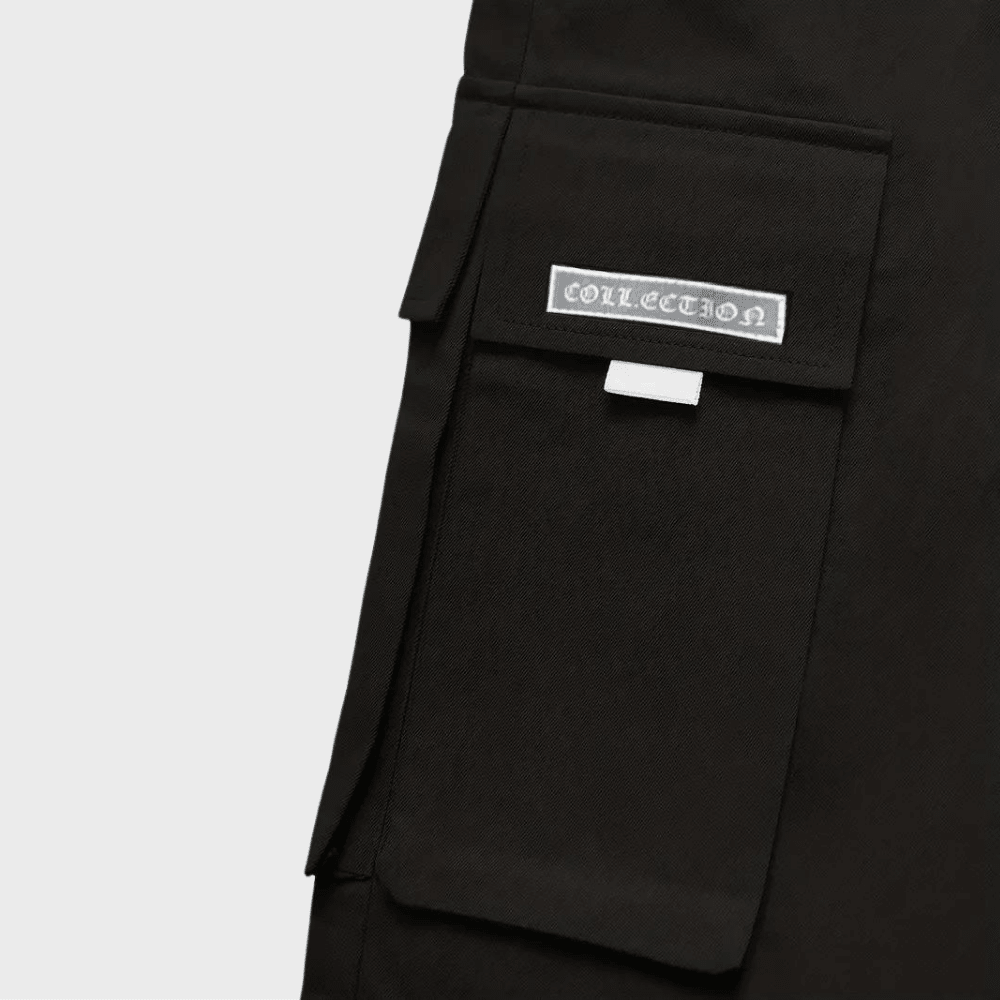 Tomáš – Pánské Cargo Joggingové Kalhoty – Fialové Streetwear Kalhoty s Kapsami na Zip a Náplety | | Elora Praha