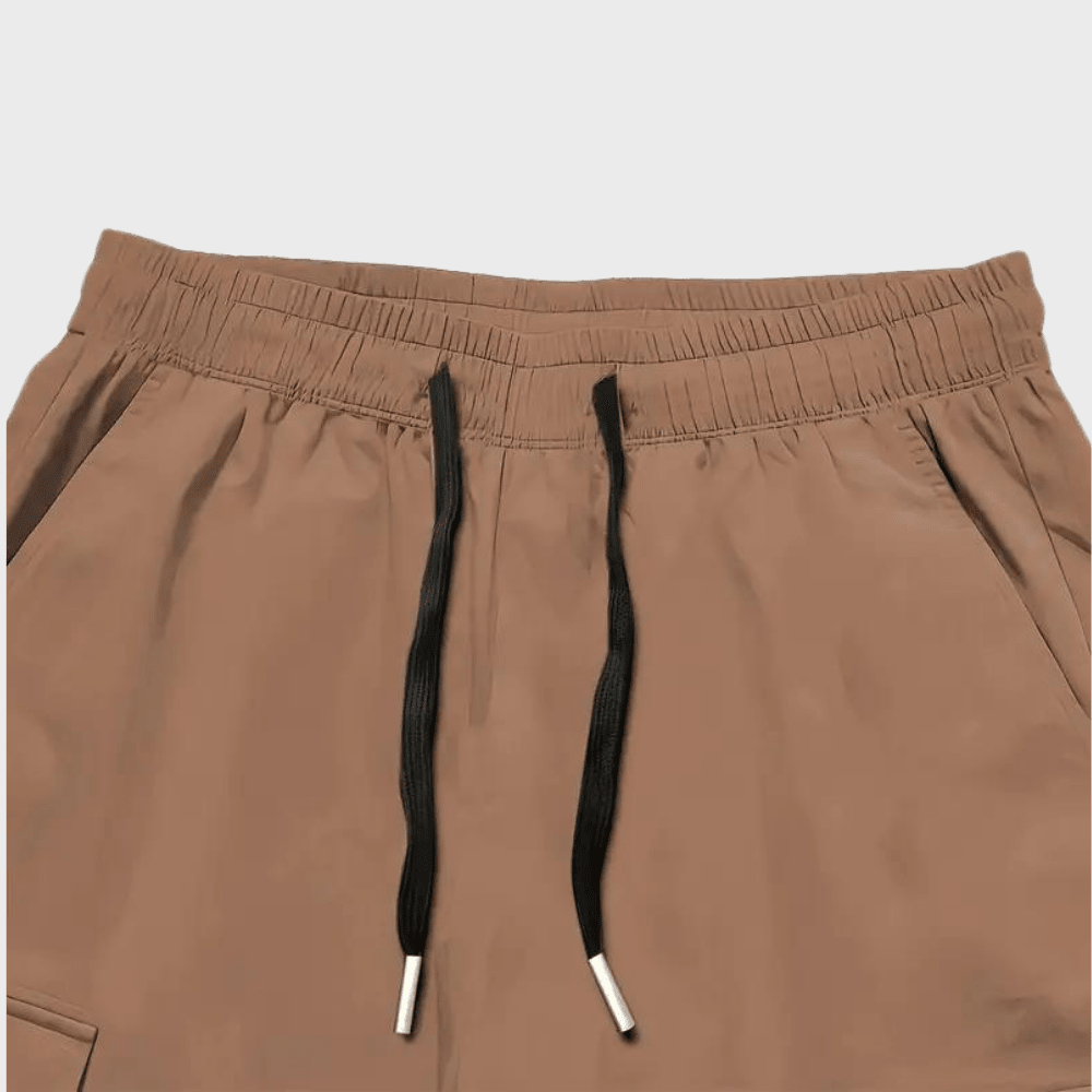 Tomáš – Pánské Cargo Joggingové Kalhoty – Fialové Streetwear Kalhoty s Kapsami na Zip a Náplety | | Elora Praha