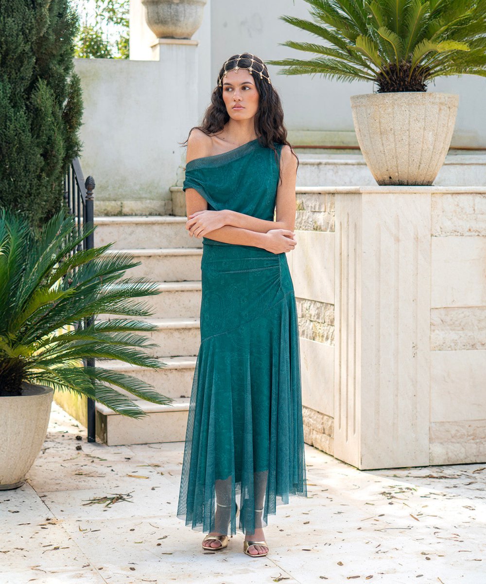 Šaty Lila | Tylové Midi Šaty s Krajkou — Elora Praha | Vestidos | Elora Praha