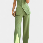 Ekaterina Minimalistický Styl Top a Široké Kalhoty Set | | Elora Praha
