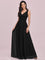 večerní šaty HUSH|V výstřih bez rukávů s plisováním z chiffon | Evening Dresses | Elora Praha