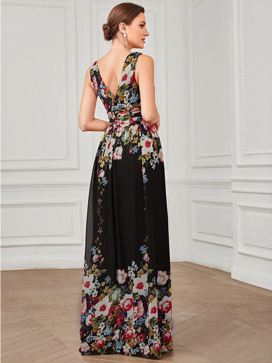 večerní šaty HUSH|V výstřih bez rukávů s plisováním z chiffon | Evening Dresses | Elora Praha