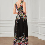 večerní šaty HUSH|V výstřih bez rukávů s plisováním z chiffon | Evening Dresses | Elora Praha