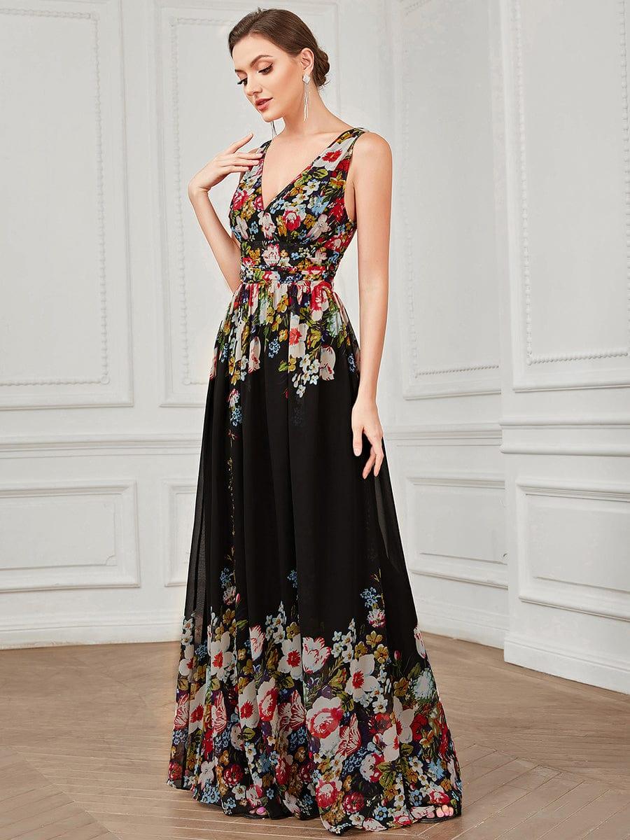 večerní šaty HUSH|V výstřih bez rukávů s plisováním z chiffon | Evening Dresses | Elora Praha