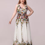 večerní šaty HUSH|V výstřih bez rukávů s plisováním z chiffon | Evening Dresses | Elora Praha