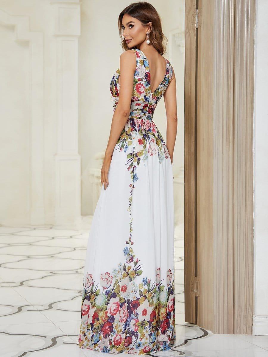 večerní šaty HUSH|V výstřih bez rukávů s plisováním z chiffon | Evening Dresses | Elora Praha