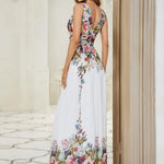 večerní šaty HUSH|V výstřih bez rukávů s plisováním z chiffon | Evening Dresses | Elora Praha