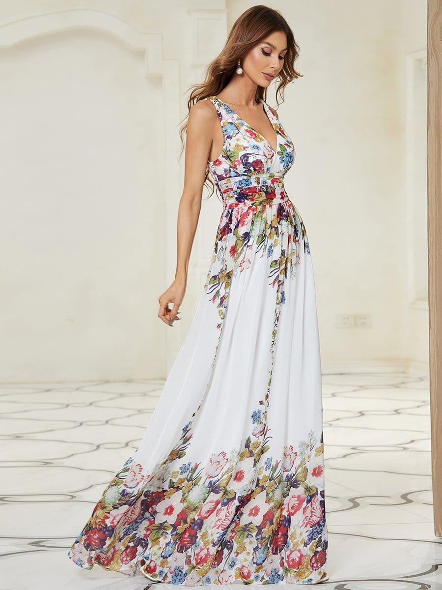 večerní šaty HUSH|V výstřih bez rukávů s plisováním z chiffon | Evening Dresses | Elora Praha