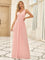 večerní šaty HUSH|V výstřih bez rukávů s plisováním z chiffon | Evening Dresses | Elora Praha