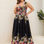 večerní šaty HUSH|V výstřih bez rukávů s plisováním z chiffon | Evening Dresses | Elora Praha