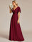 MONICA | Dlouhé šaty pro družičky s empírovým pasem a krátkými volánkovými rukávy | Bridesmaid Dresses | Elora Praha