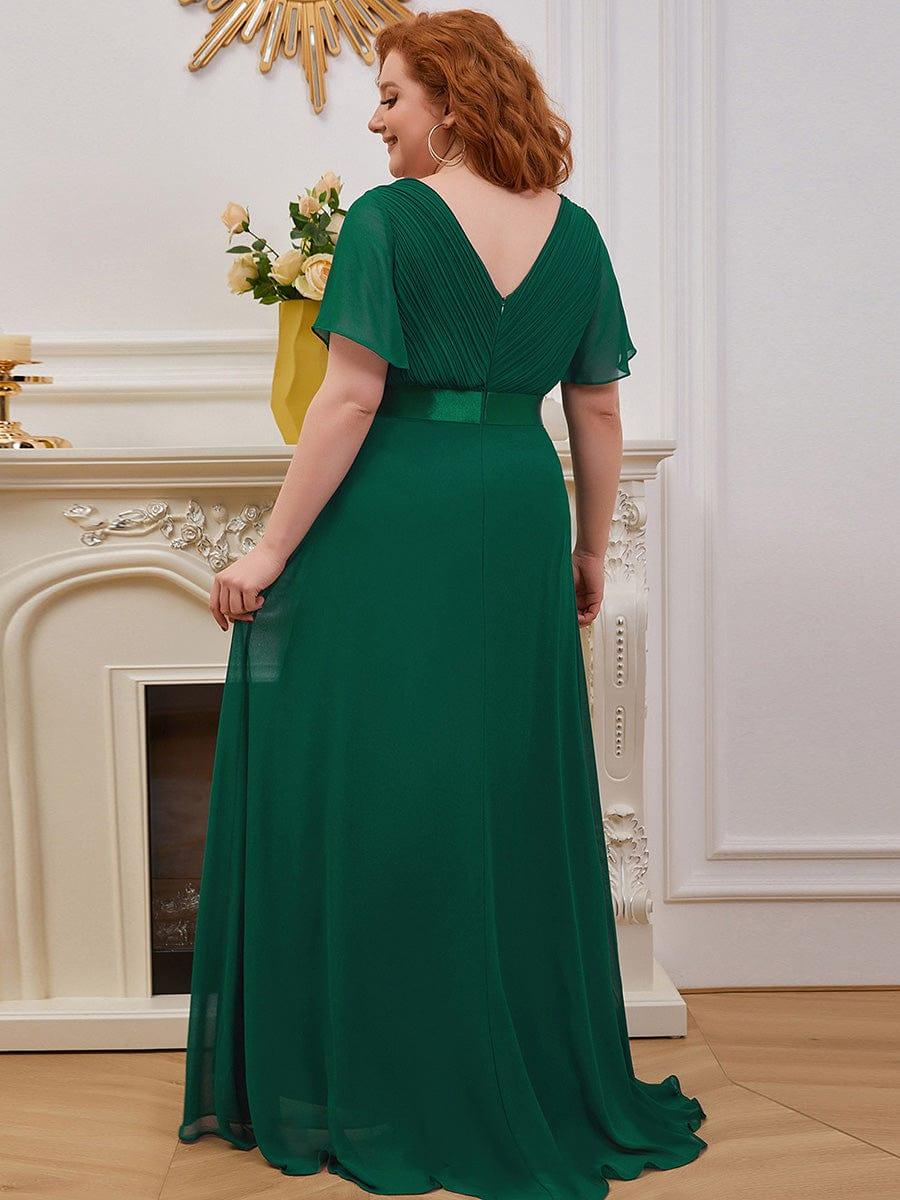 MONICA | Dlouhé šaty pro družičky s empírovým pasem a krátkými volánkovými rukávy | Bridesmaid Dresses | Elora Praha