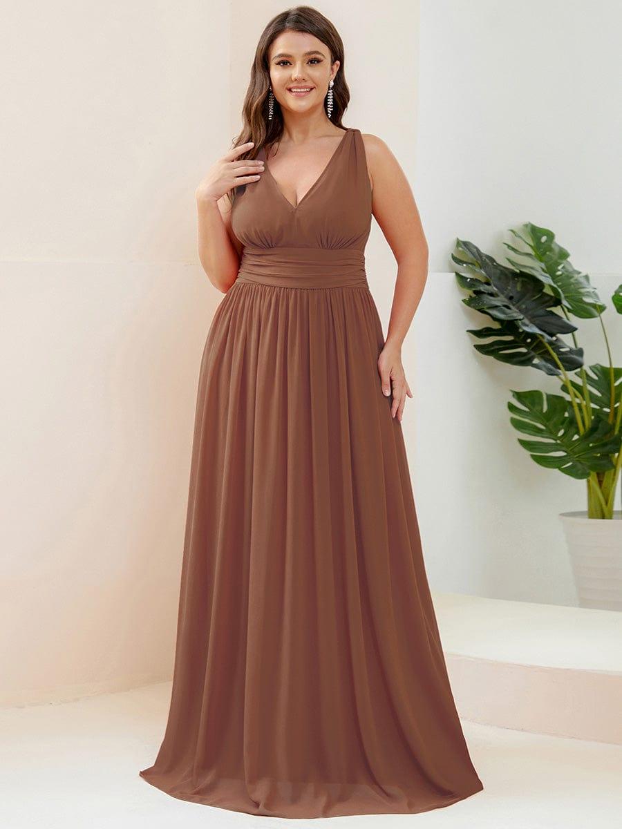 večerní šaty HUSH|V výstřih bez rukávů s plisováním z chiffon | Evening Dresses | Elora Praha
