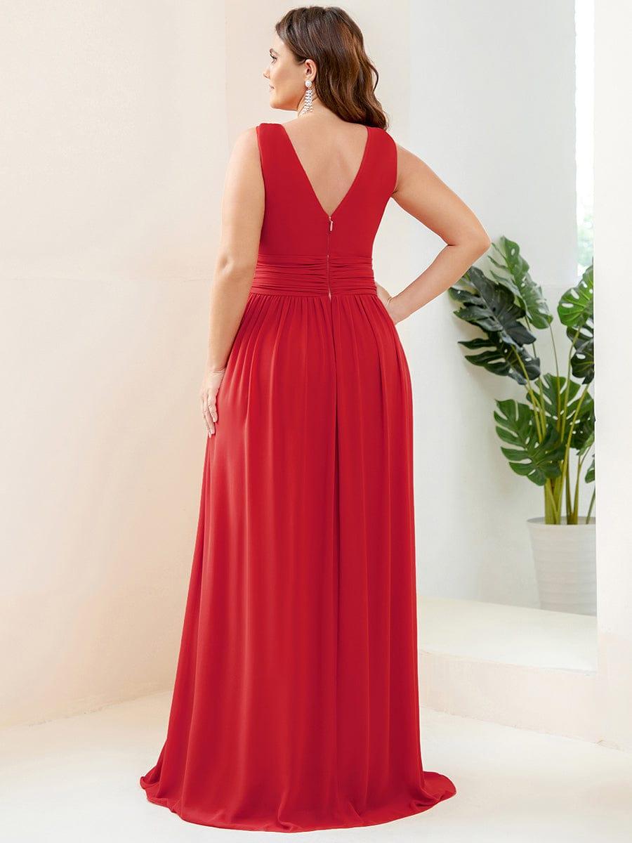 večerní šaty HUSH|V výstřih bez rukávů s plisováním z chiffon | Evening Dresses | Elora Praha