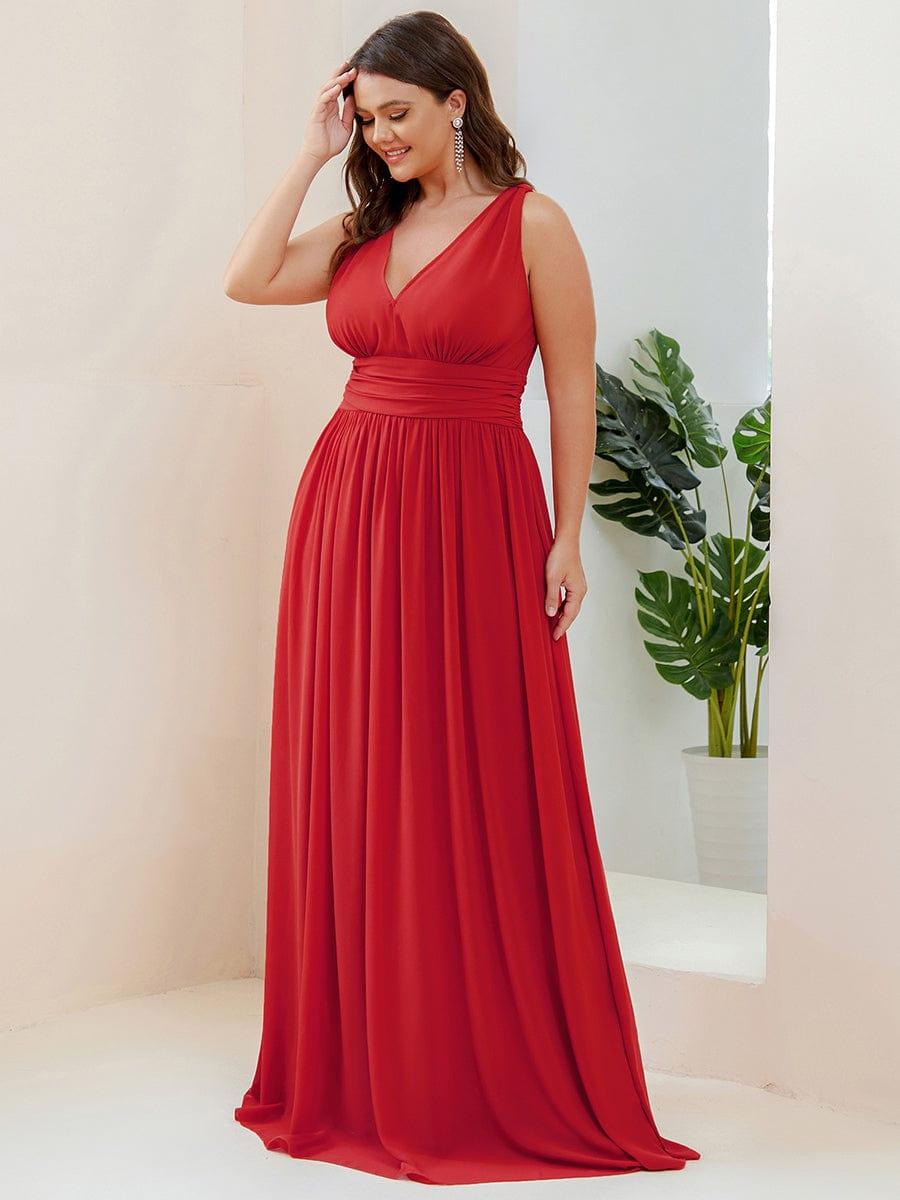 večerní šaty HUSH|V výstřih bez rukávů s plisováním z chiffon | Evening Dresses | Elora Praha