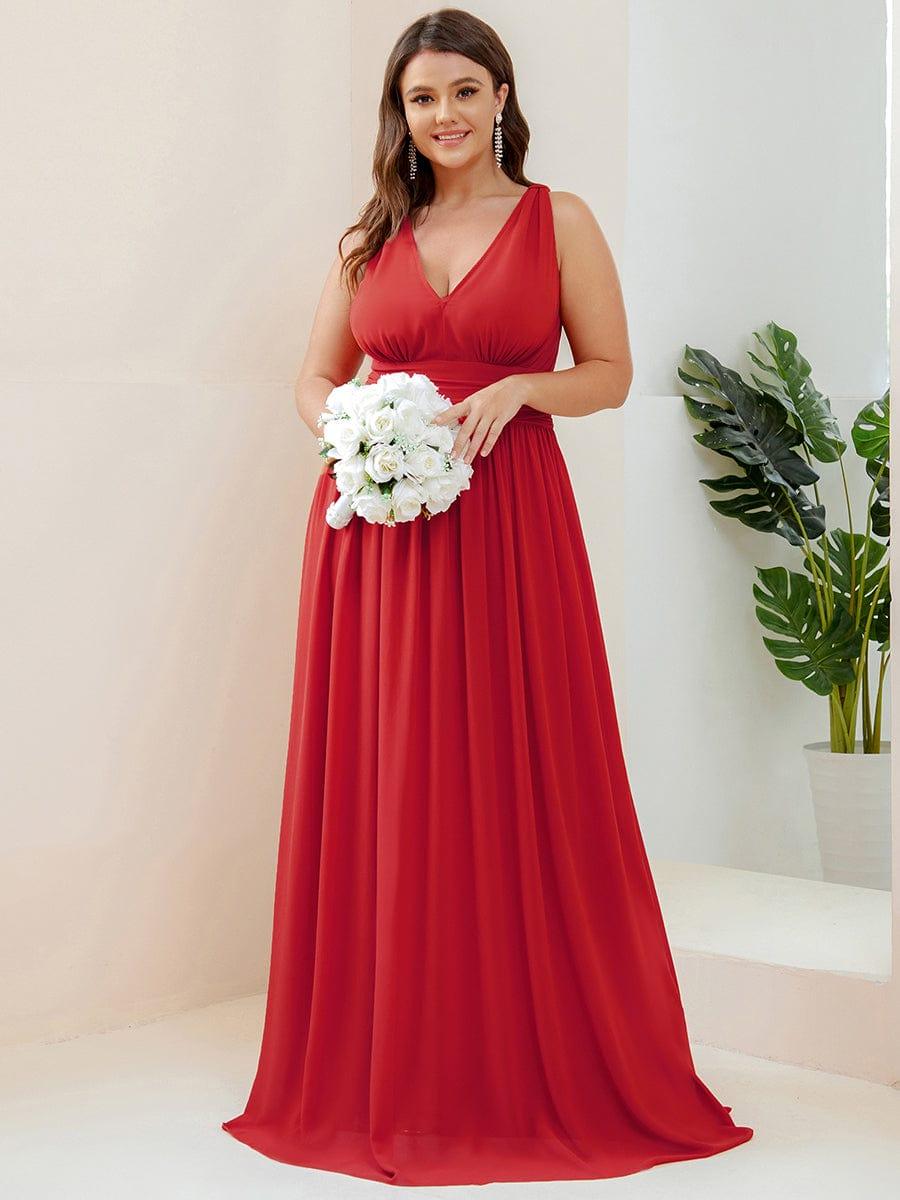 večerní šaty HUSH|V výstřih bez rukávů s plisováním z chiffon | Evening Dresses | Elora Praha