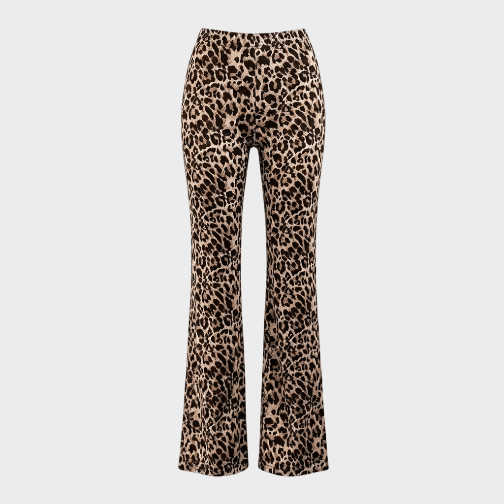 Berenice™ - Bootcut leopardí kalhoty | | Elora Praha