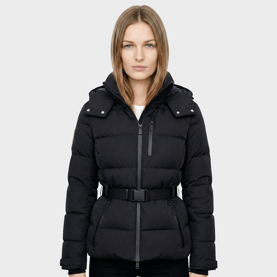 Dina™ – Elegantní Puffer Bunda s Páskem | | Elora Praha