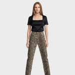 Carina™ - Retro džíny s leopardím vzorem | | Elora Praha