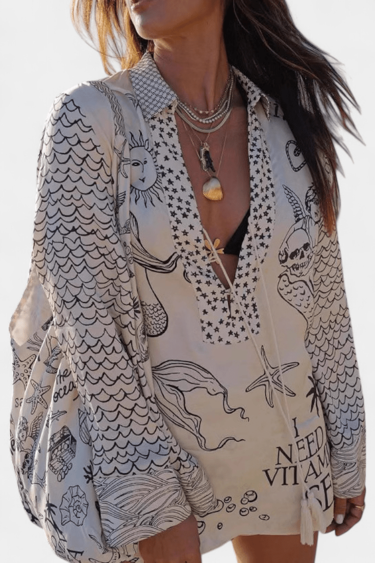 Amalia Boho Styl Košile s Elastickými Šortkami | | Elora Praha