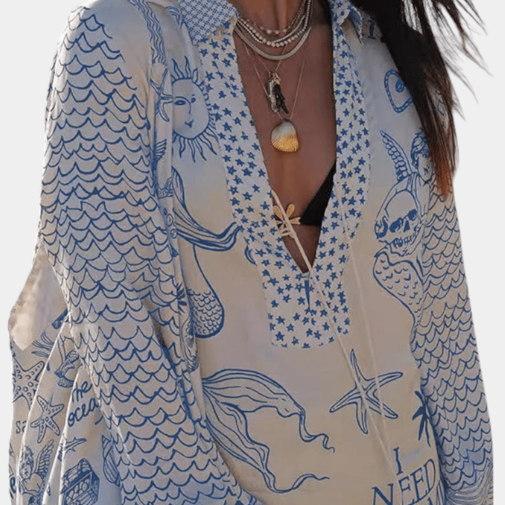 Amalia Boho Styl Košile s Elastickými Šortkami | | Elora Praha