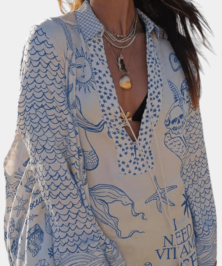 Amalia Boho Styl Košile s Elastickými Šortkami | | Elora Praha